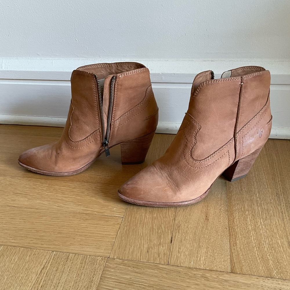 Frye western style boots, soft leather
